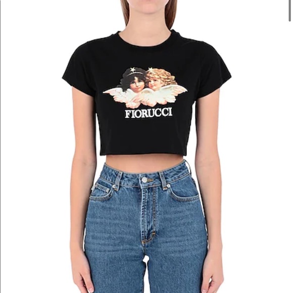 Fiorucci Tops - NWOT FIORUCCI VINTAGE ANGELS CROPPED TEE